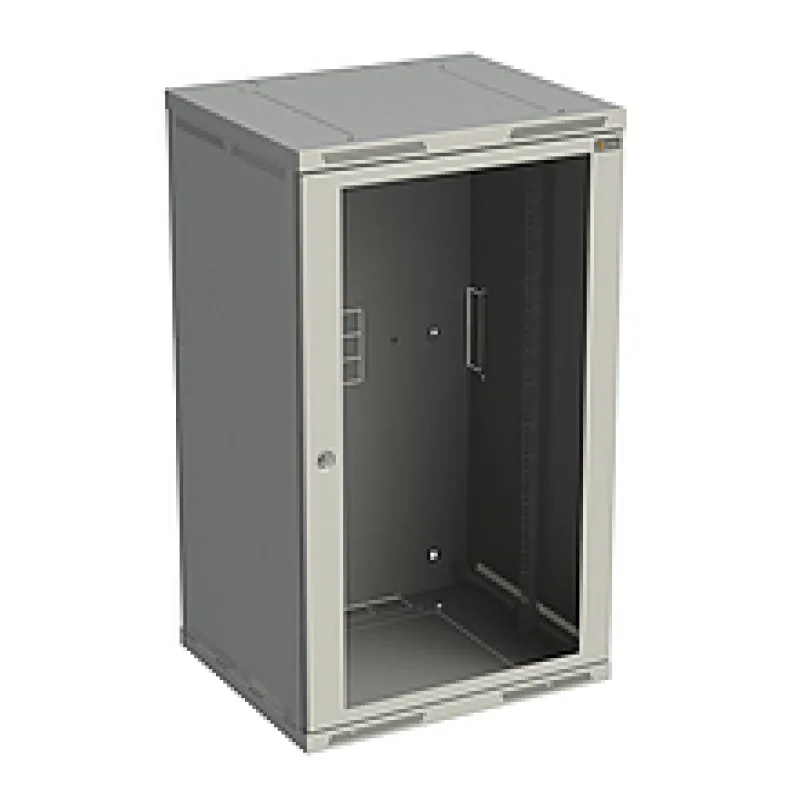 Rack nástenný Sensa 21U 600mm, dv.sklo, sivý 83000291