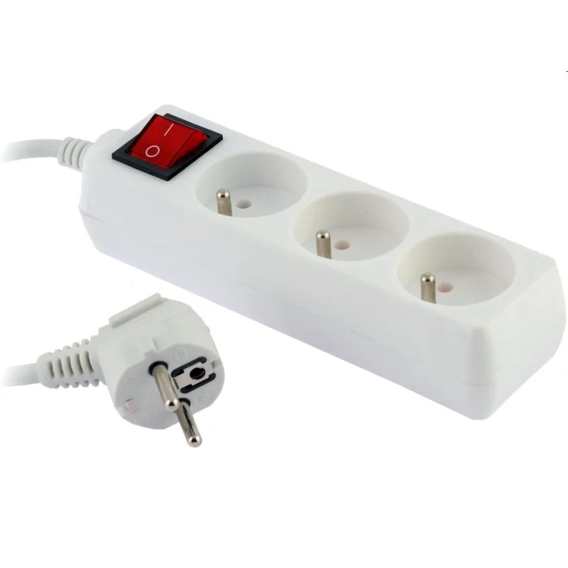 OEM Predlžovací kábel 230V 3m (3zás. + vypínač) PP3K-03