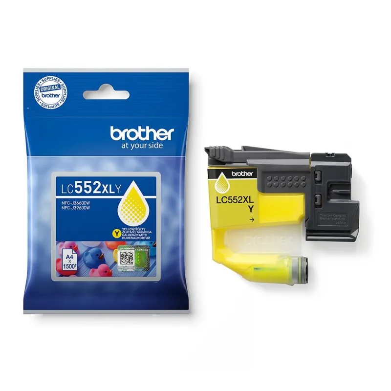 BROTHER INK LC-552XLY - yellow - cca 1500stran, pro MFC-J3660 MFC-J3960…