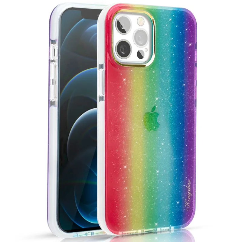 Zadný kryt Kingxbar Ombre Case pre iPhone 12 Pro Max viacfarebný
