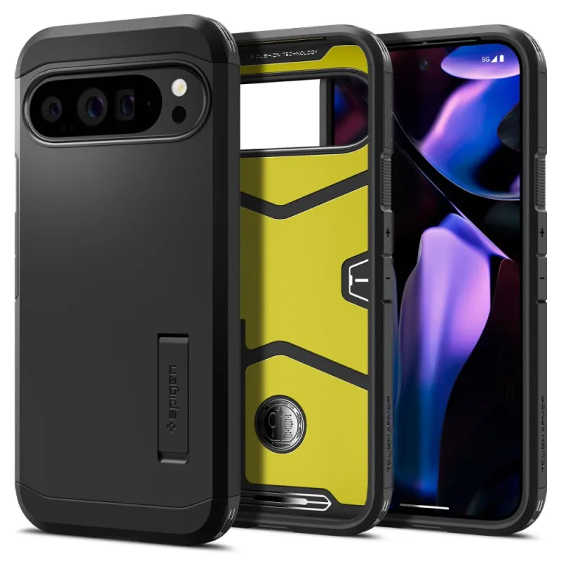 Puzdro Spigen Tough Armor pre Google Pixel 9 Pro XL – čierne
