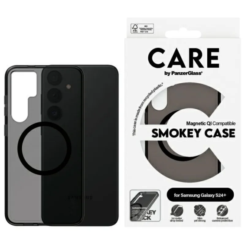 CARE by PanzerGlass Flagship QI Case pre Samsung Galaxy S24+ – čierne