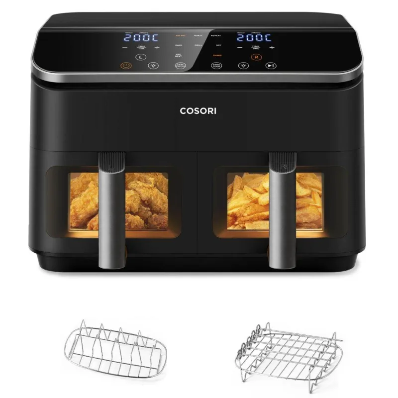 Cosori Dual Basket horkovzdušná fritéza 8.5l + 5x špíz a rošt CAF-R901…
