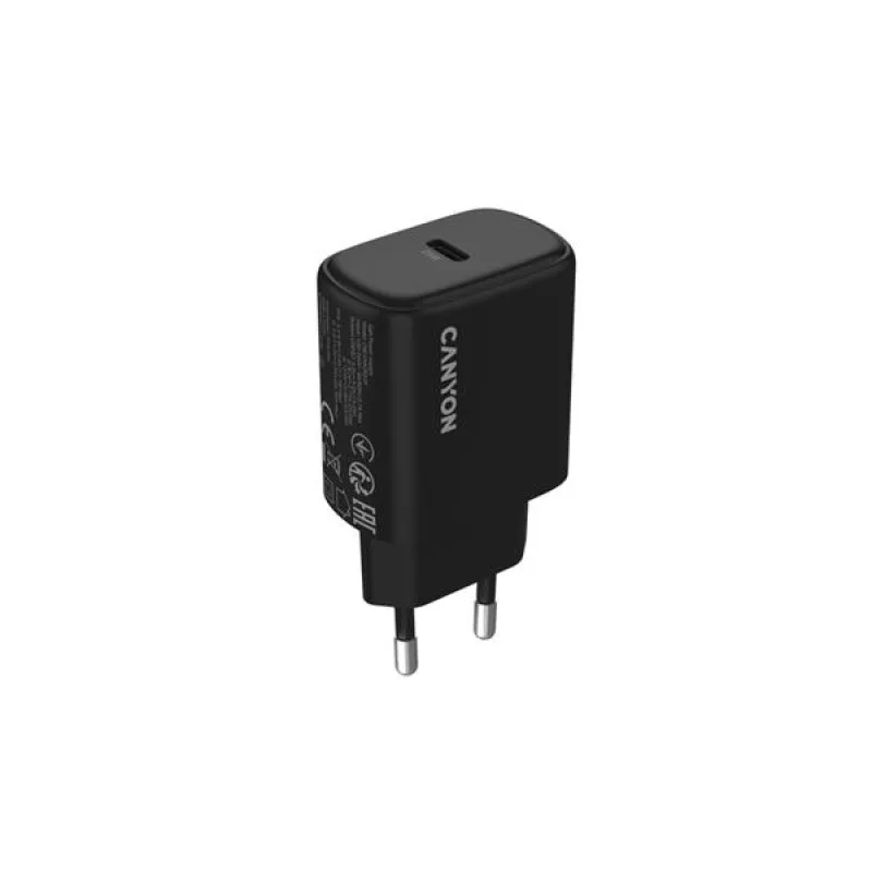 Canyon OnCharge 250, univerzálna nabíjačka do steny, 1x USB-C, PD 25W,…