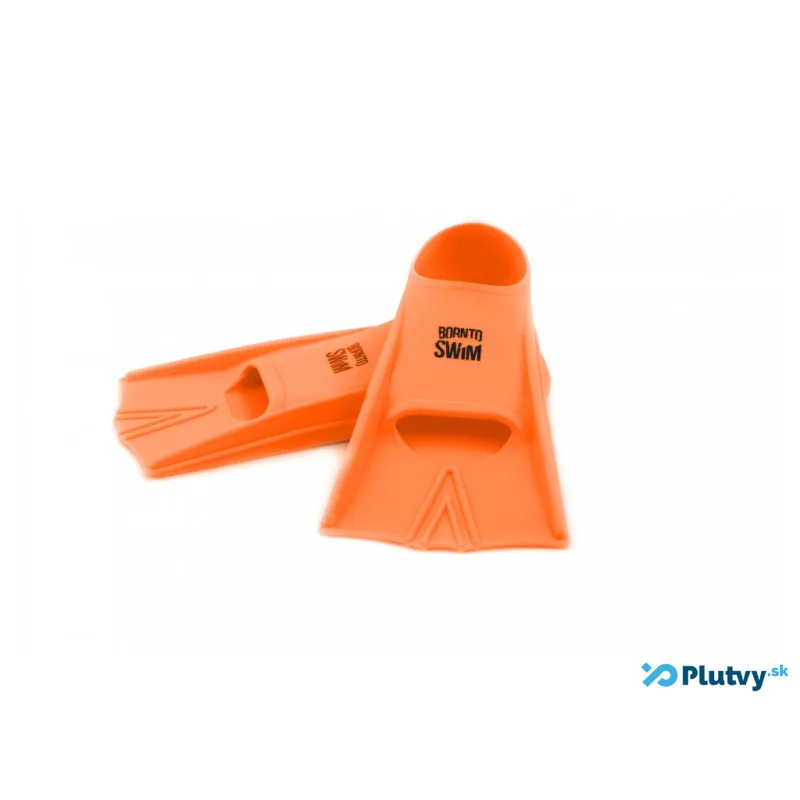 Detské plavecké plutvy + BornToSwim silikónové, rôzne farby oranžová, 33/35