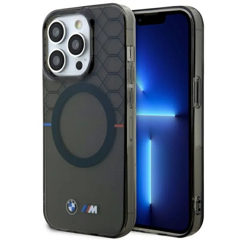 Puzdro BMW Pattern MagSafe pre iPhone 13 Pro Max - šedé