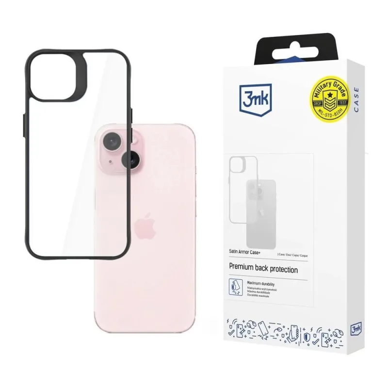 3mk ochranný kryt Satin Armor Case+ pro Apple iPhone 15 5903108527743