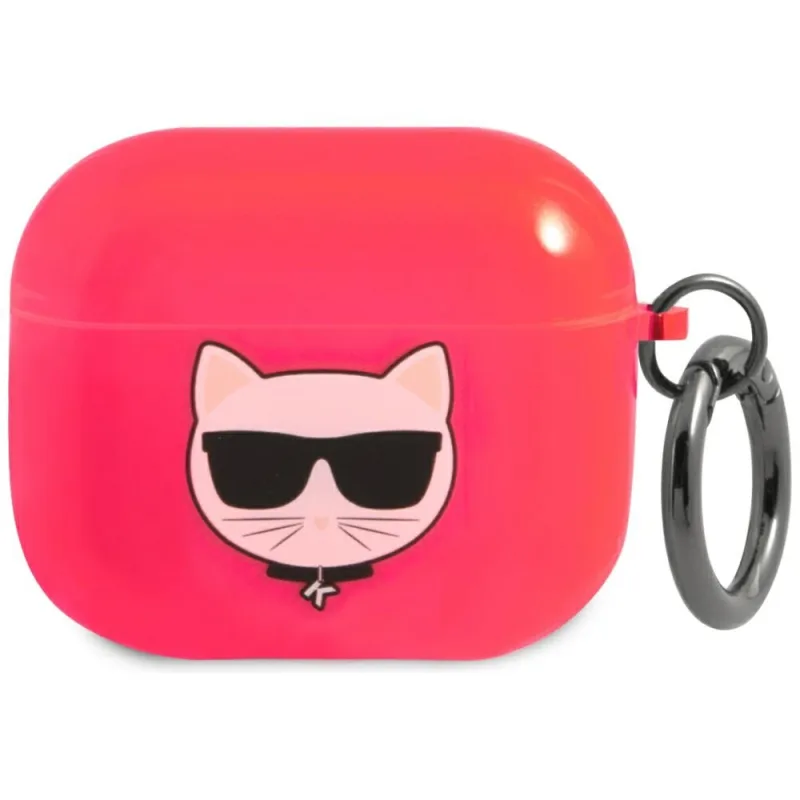 Puzdro Karl Lagerfeld Choupette pre AirPods 3 - ružové