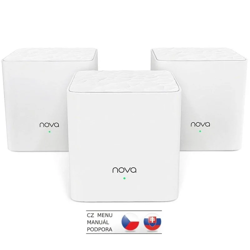 Tenda Nova MW3 (3-pack) WiFi AC1200 Mesh systém Dual Band, 2x LAN/ WAN,…