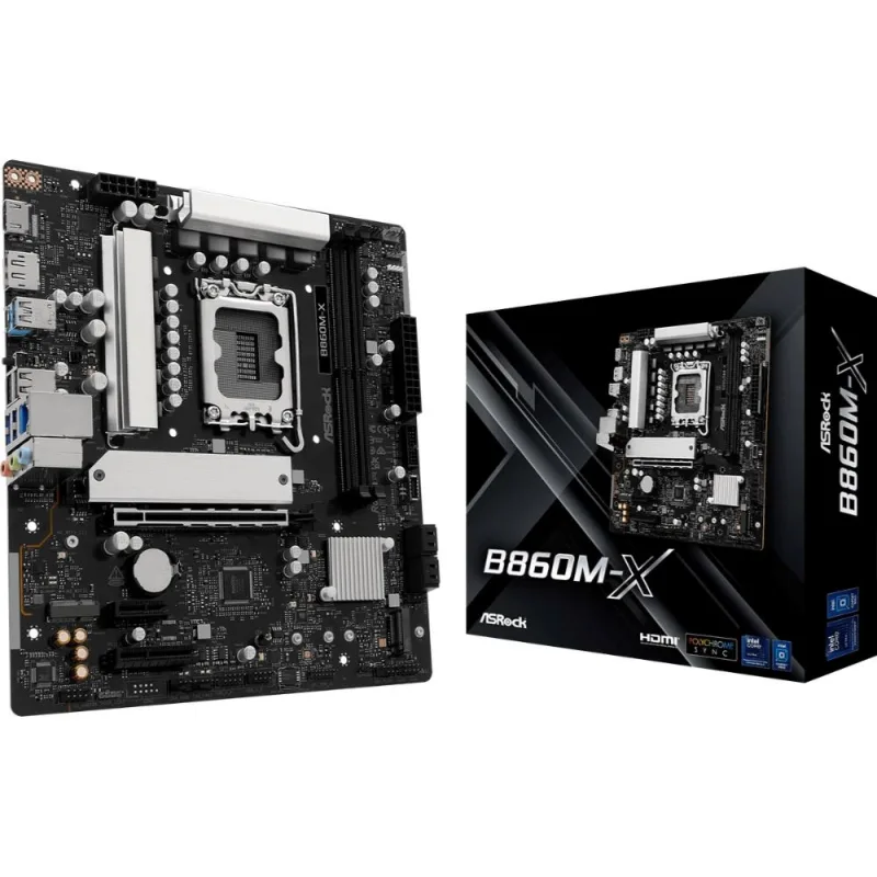 ASRock MB Sc LGA1851 B860M-X, Intel B860, 2xDDR5, 1xDP, 1xHDMI, mATX…