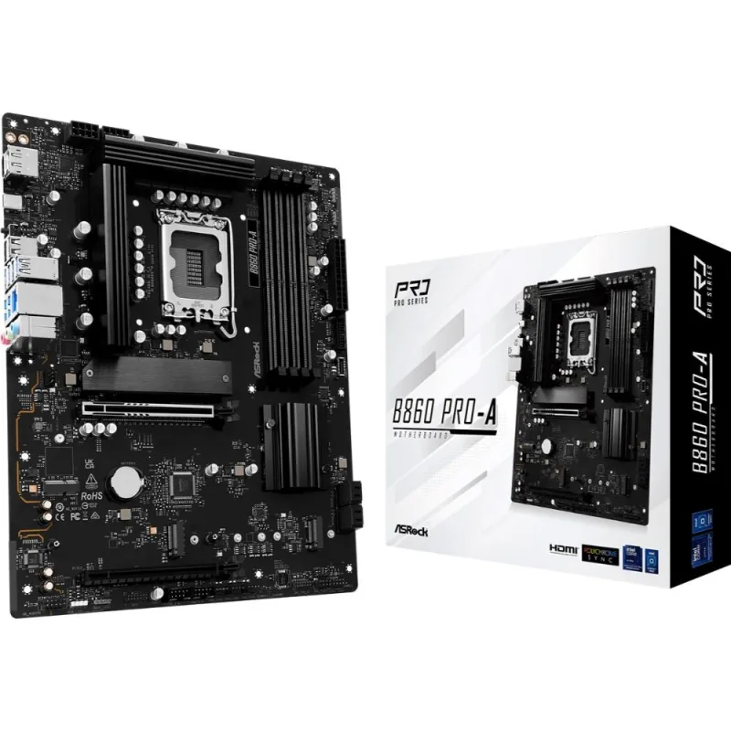 ASRock MB Sc LGA1851 B860 Pro-A, Intel B860, 4xDDR5, 1xDP, 1xHDMI, …