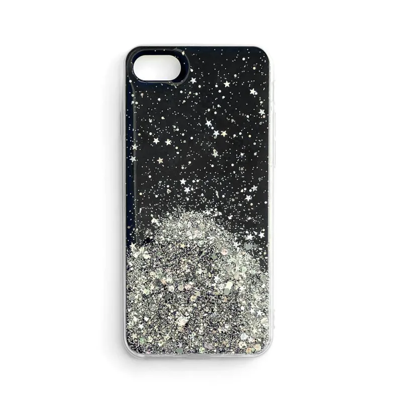 Star Glitter Shining Cover pre iPhone 13 Pro čierny