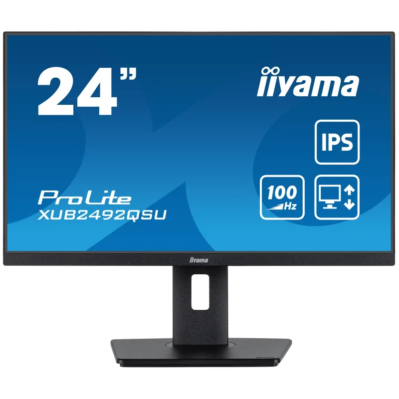 iiyama ProLite/ XUB2492QSU-B1/ 23, 8"/ IPS/ QHD/ 100Hz/ 0, 5ms/ Black/ 3R…
