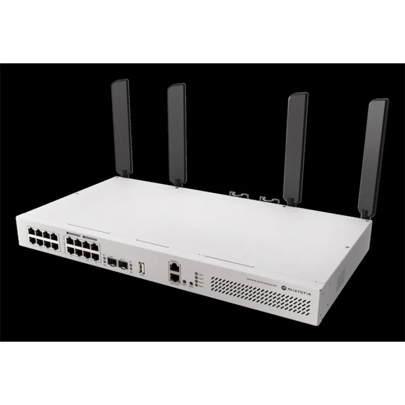 MIKROTIK RouterBOARD Cloud Router Switch CRS418-8P-8G-2S+5axQ2axQ-RM + L5 (2GHz; 1GB RAM; 16x GLAN; 2x SFP+, WIFI6; Dual PSU) rack