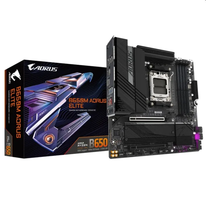Gigabyte AORUS B650M ELITE, AMD B650, AM5, 4xDDR5, mATX