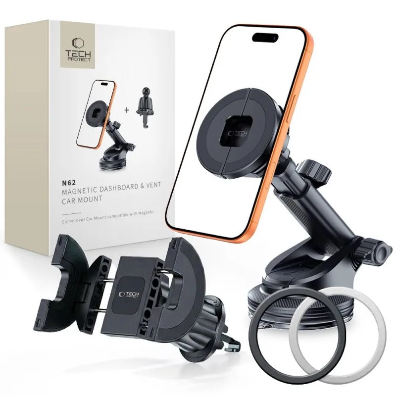 Držiak do kokpitu Tech-Protect N62 MagSafe – čierny