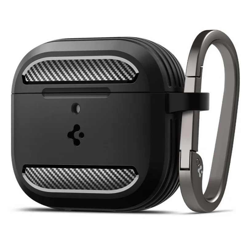 Puzdro Spigen Rugged Armor pre AirPods 4 - čierne