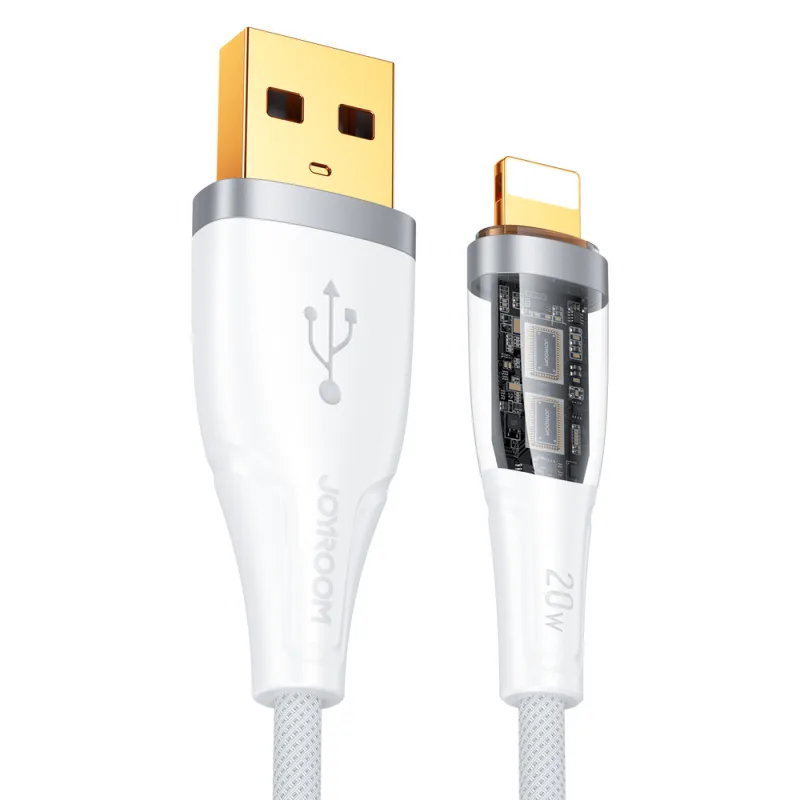 Kábel Joyroom Star-Cloud Series A3 USB-A / Lightning 2,4 A 1,2 m s inteligentným prepínačom – biely