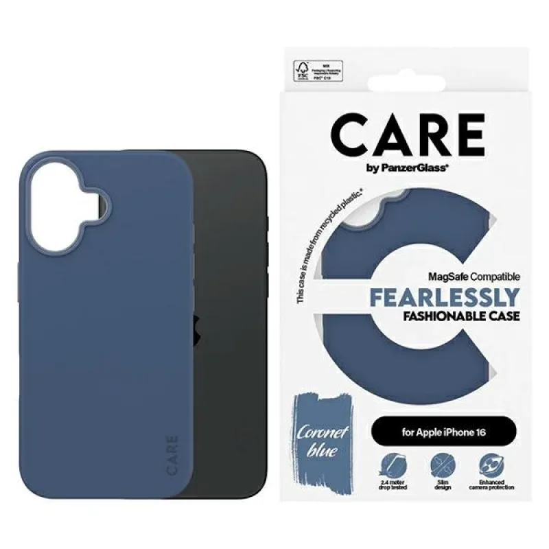 CARE by PanzerGlass Fashion Case iPhone 16 6,1" modro/modré MagSafe 1381