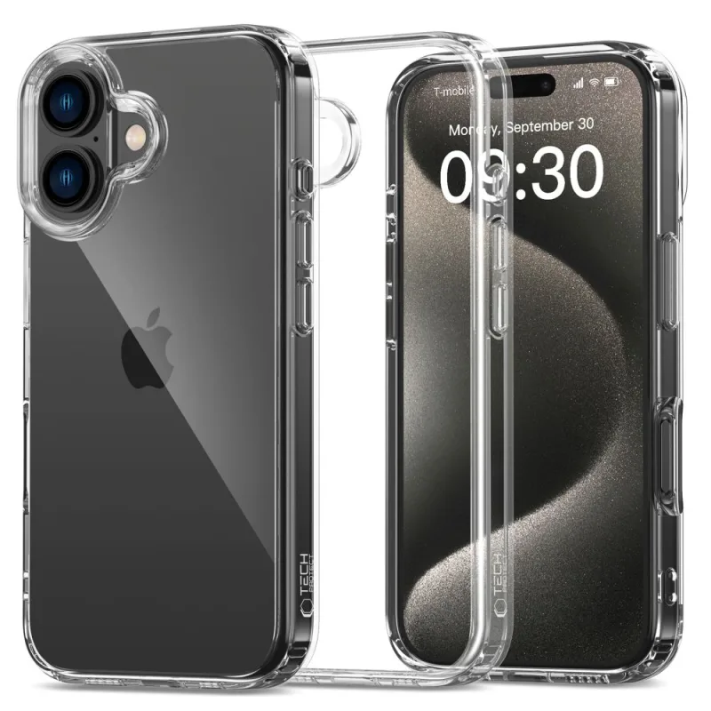 Hybridné puzdro Tech-Protect FlexAir pre iPhone 16 – priehľadné