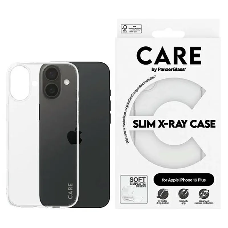 CARE by PanzerGlass X-Ray Soft Basic Case iPhone 16 Plus 6,7" transparent 1443
