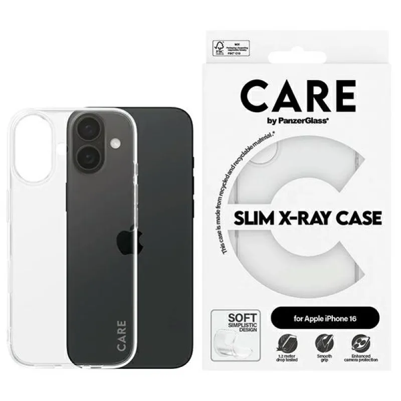 CARE by PanzerGlass X-Ray Soft Basic Case iPhone 16 6,1" transparent 1441