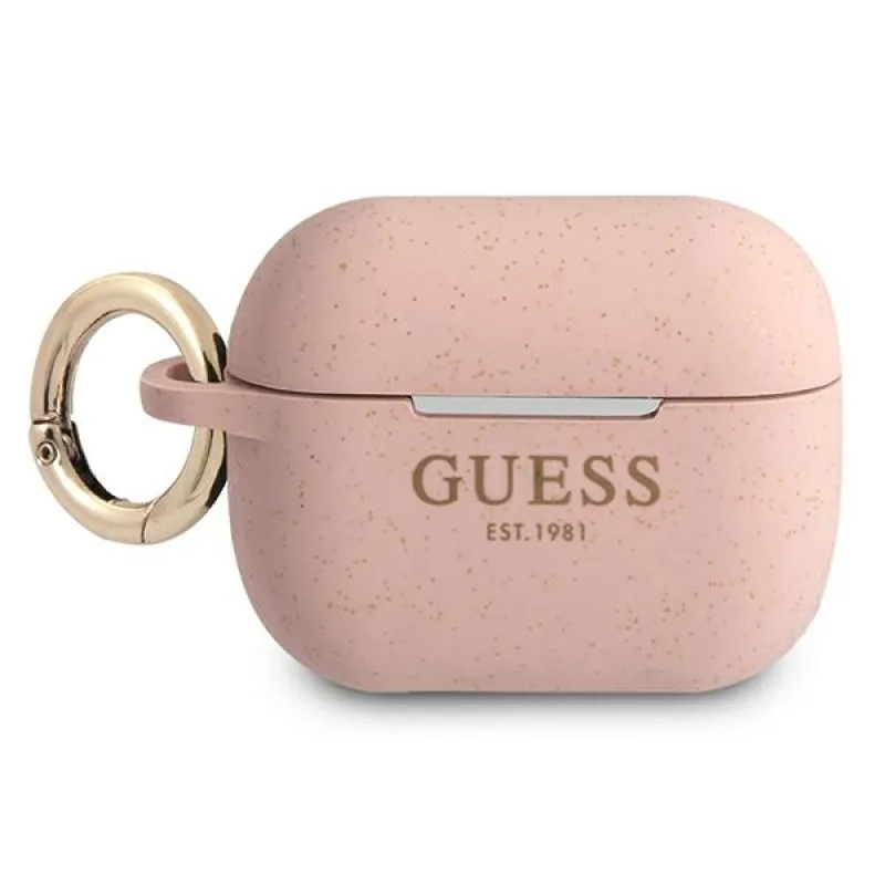 Guess GUAPSGGEP kryt AirPods Pro ružový/ružový Silicone Glitter