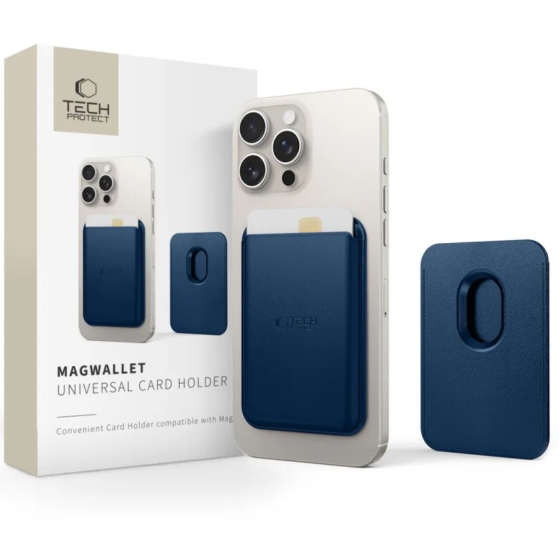Puzdro Tech-Protect MagWallet Magsafe – modré