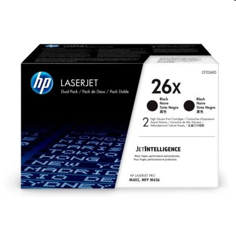 HP 26XD, Black toner pre, HP LaserJet Pro M402d/n/dn/dne/dw, M426dw/fdn…