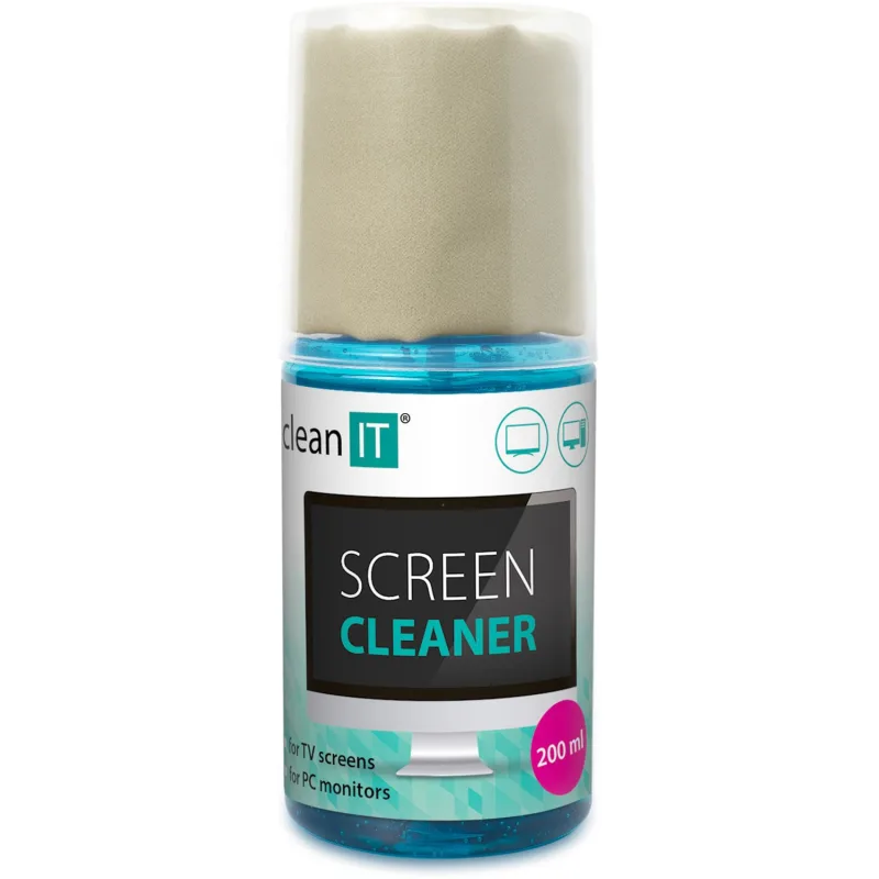 CLEAN IT Roztok na čistenie obrazovky 200 ml s utierkou v uzávere CL-180