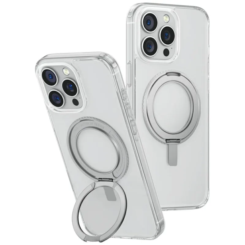 Puzdro Uniq Swivix 360 Rotating Kickstand pre iPhone 16 Pro Max – priehľadné