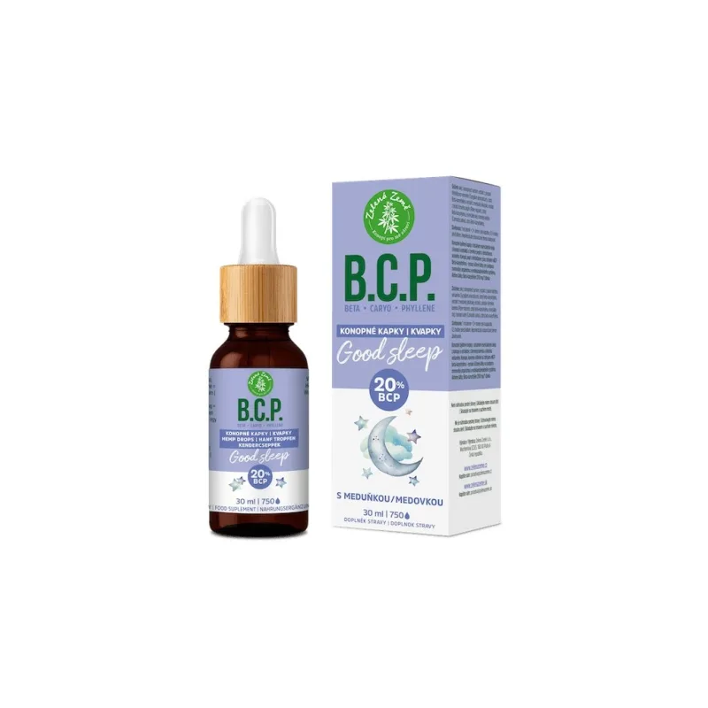 Zelená Země Konopné kvapky s BCP Dobrý spánok - 30 ml -