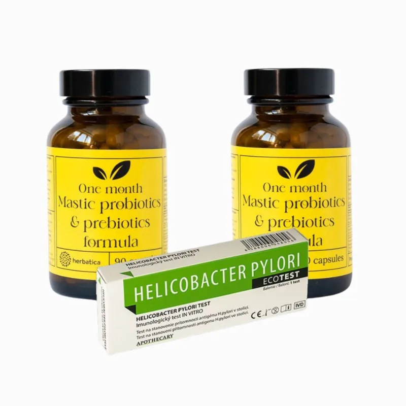 Herbatica Set na podporu trávenia: 2x Masticha PROBIOTICS & PREBIOTICS + test na helikobaktera -