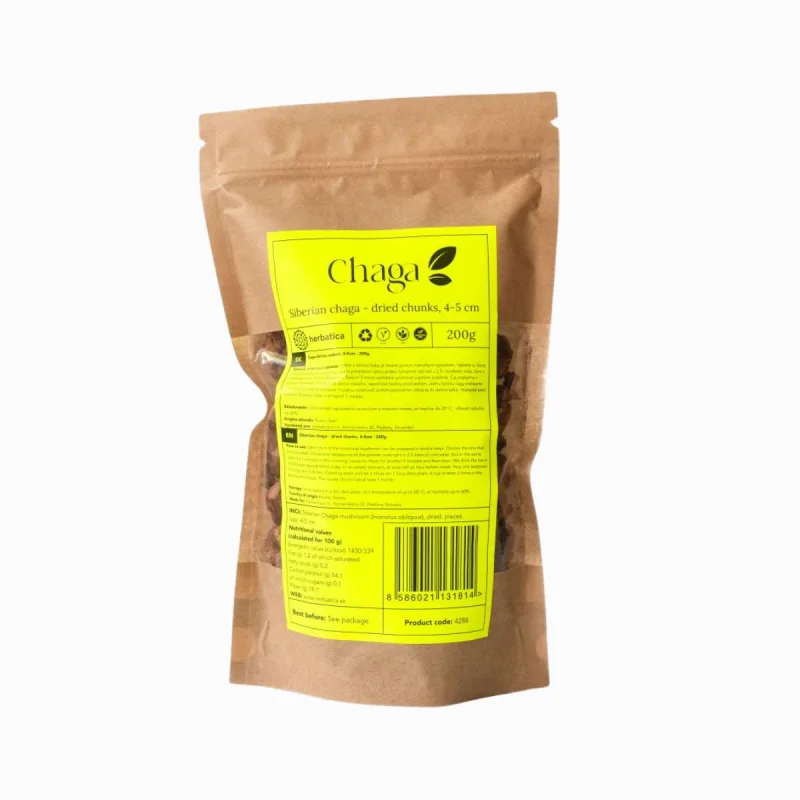 Herbatica Čaga sibírska sušené kúsky (4-5 cm) - 200g -