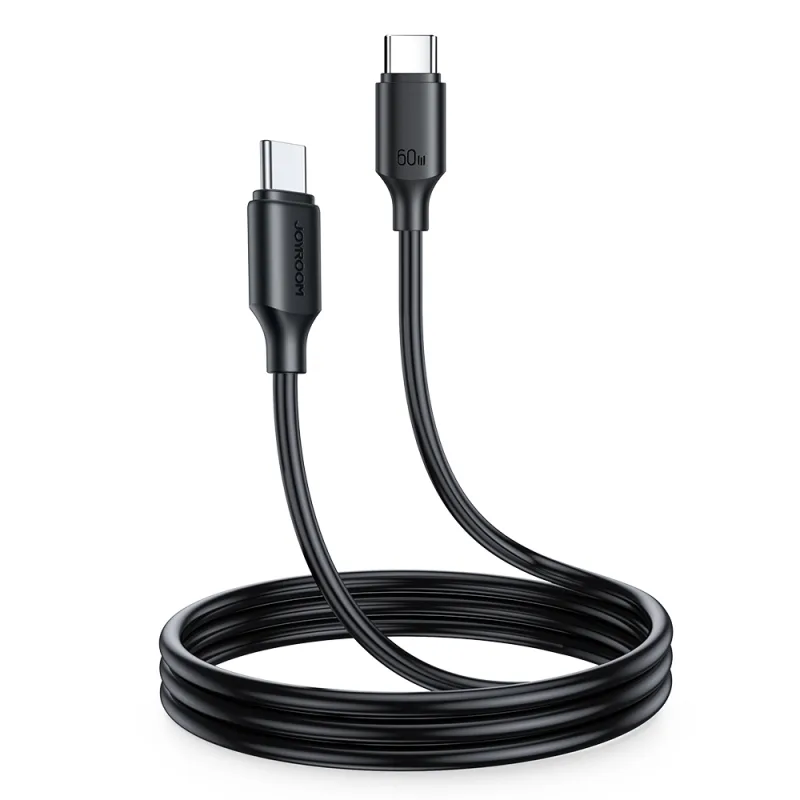 Joyroom Long-Lasting Series A9 USB-C / USB-C PD QC kábel 60W 3A 1m - čierny