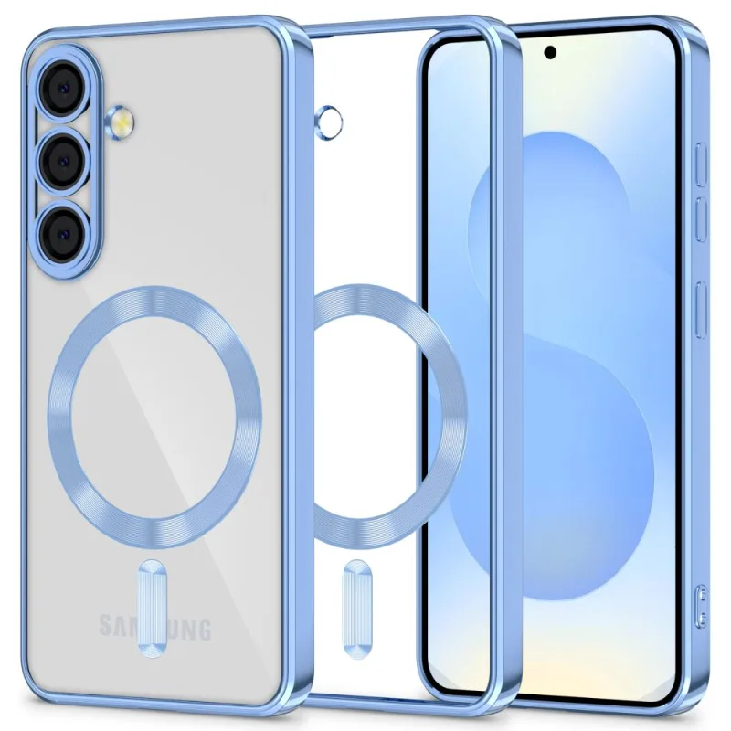 Puzdro Tech-Protect MagFlex MagSafe pre Samsung Galaxy S25 – priehľadné modré