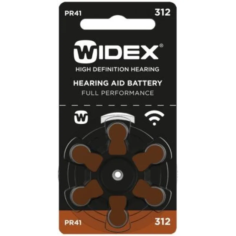 WIDEX 312 / PR41 značkové baterie do naslouchadel, blistr 6ks.