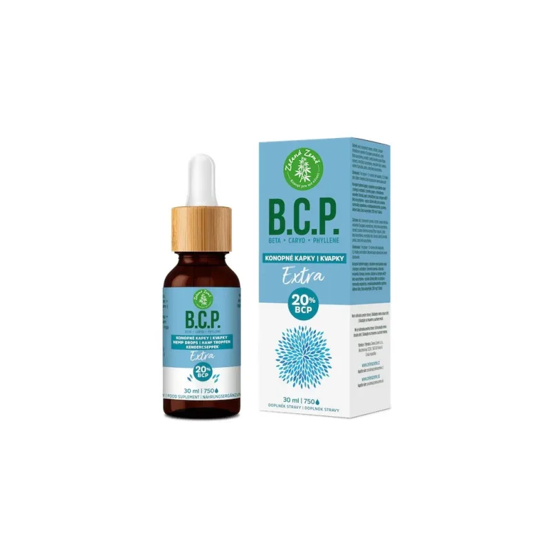 Zelená Země Konopné kvapky s BCP Extra - 30 ml -