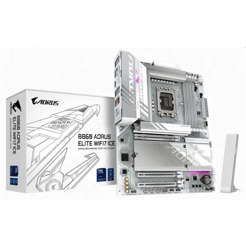 Gigabyte AORUS B860 ELITE WIFI7 ICE, Intel B860, LGA1851, 4xDDR5, ATX