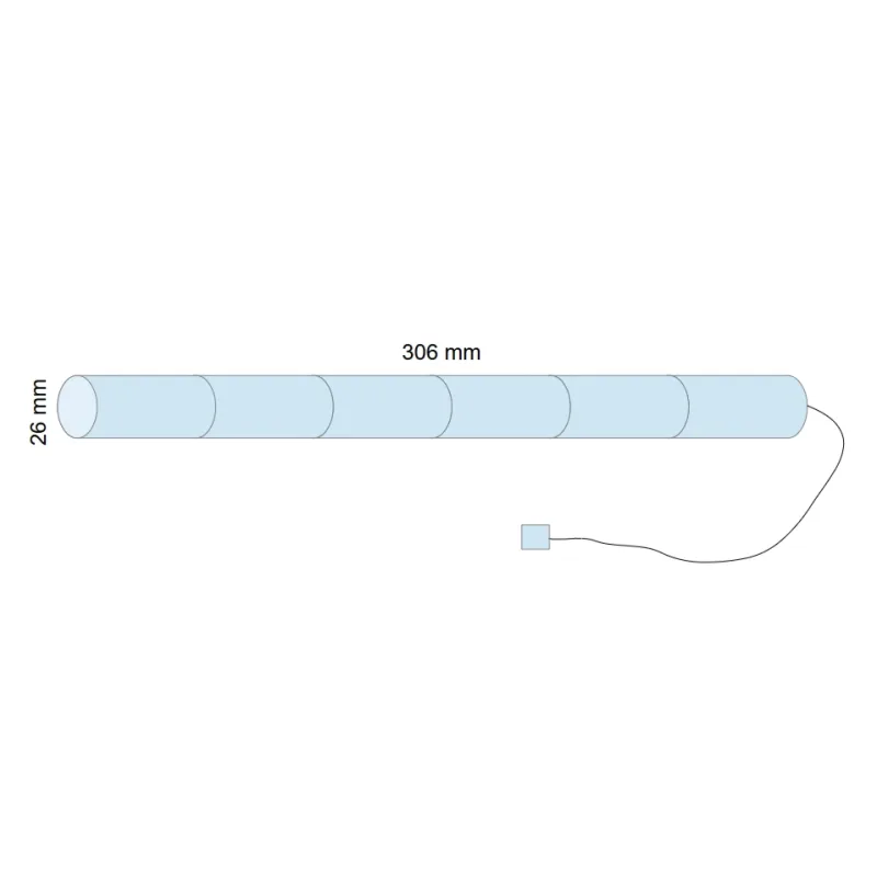 Akumulátor pro nouzové osvětlení 7,2V/2,5Ah C Ni-Cd, kabel s konektorem