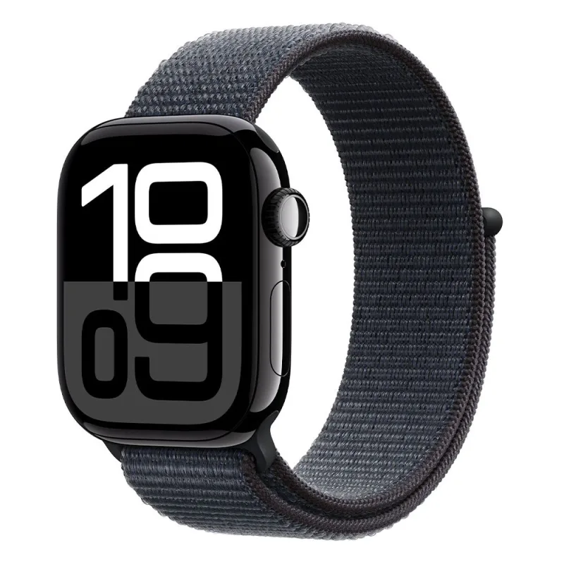 Apple Watch Series 10 GPS + Cellular 46mm Jet Black Aluminium Case with…
