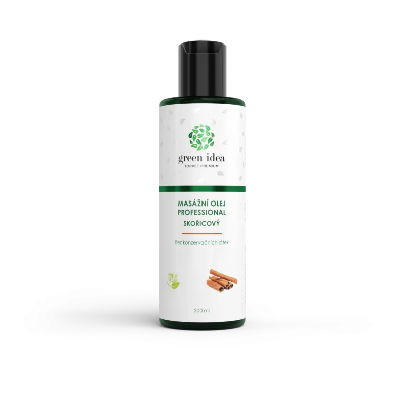 Green idea Škoricový masážny olej 200 ml -