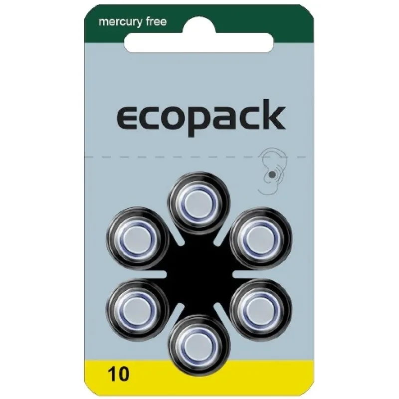 VARTA ECOPACK 10 / PR70, baterie do naslouchadel BL6.