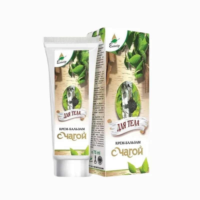 Elixir Čaga krém - balzam na hojenie jaziev, rôznych jamiek na tvári, pri psoriáze 75 ml