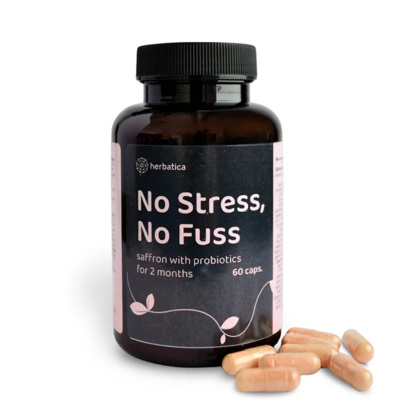 Herbatica Bez stresu a starostí - šafran s probiotikami na dva mesiace - 60 kapsúl -