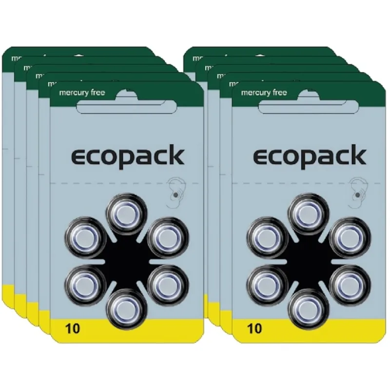 VARTA ECOPACK 10 / PR70, baterie do naslouchadel. Balení 50xBL6