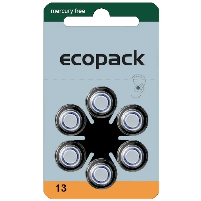 VARTA ECOPACK 13 / PR48, baterie do naslouchadel BL6.