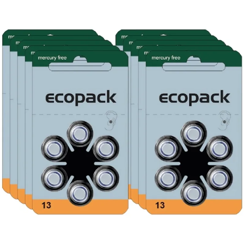 VARTA ECOPACK 13 / PR48, baterie do naslouchadel. Balení 10xBL6