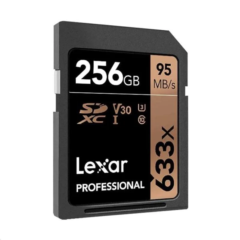 256GB Lexar® Professional 633x SDXC™ UHS-I cards, up to 95MB/s read 45MB…
