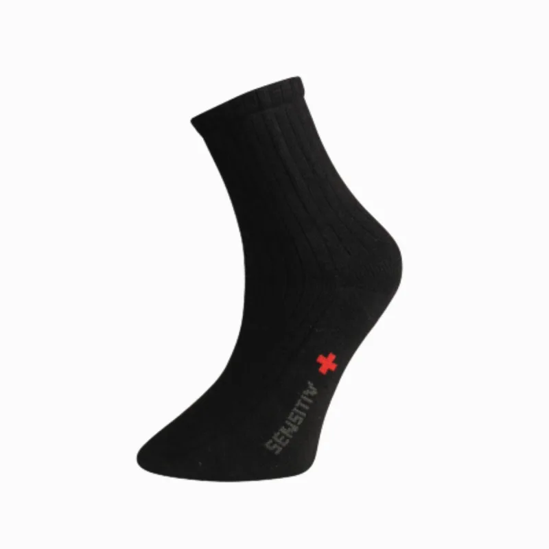 Ovecha Ponožky pre osoby s objemnými nohami - čierne - Veľkosť: L (35-38)